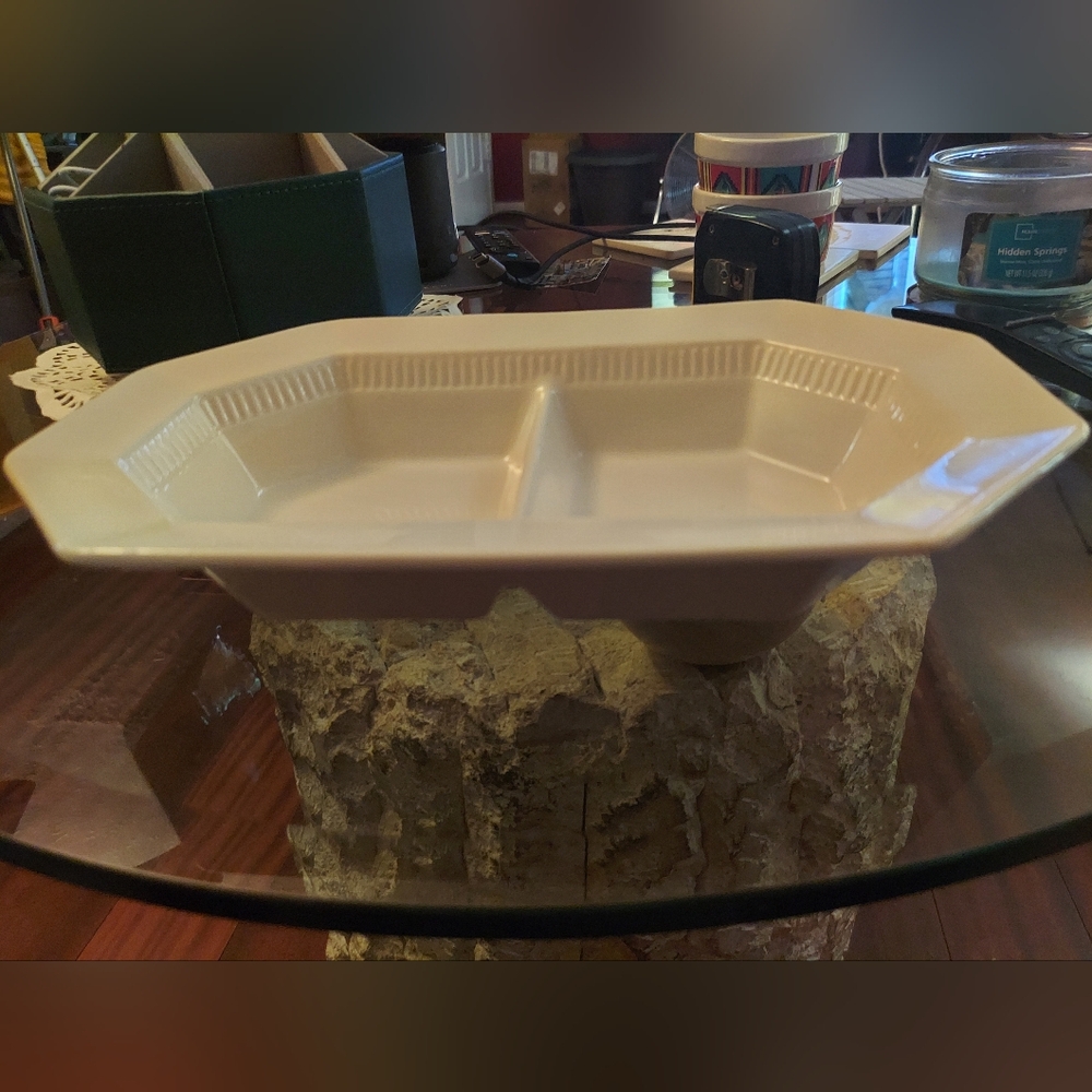 Nikko Classic White Oval Divided Serving Dish